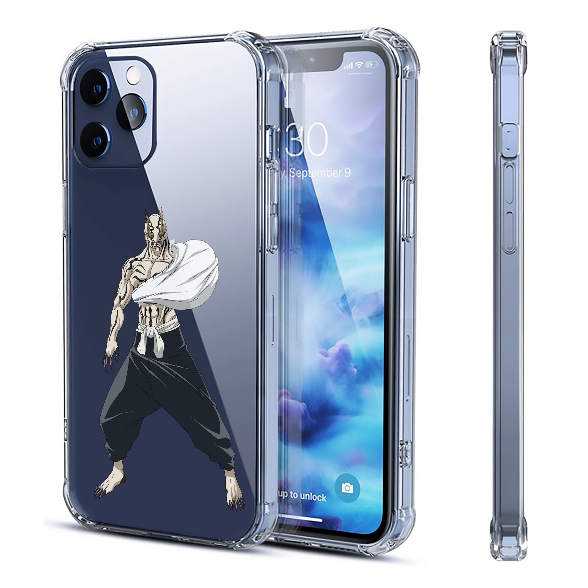 （画像用） 呪術廻戦 Jujutsu Kaisen 【iPhone 12シリーズ対応】透明スマホケース（クリアソフトケース）
